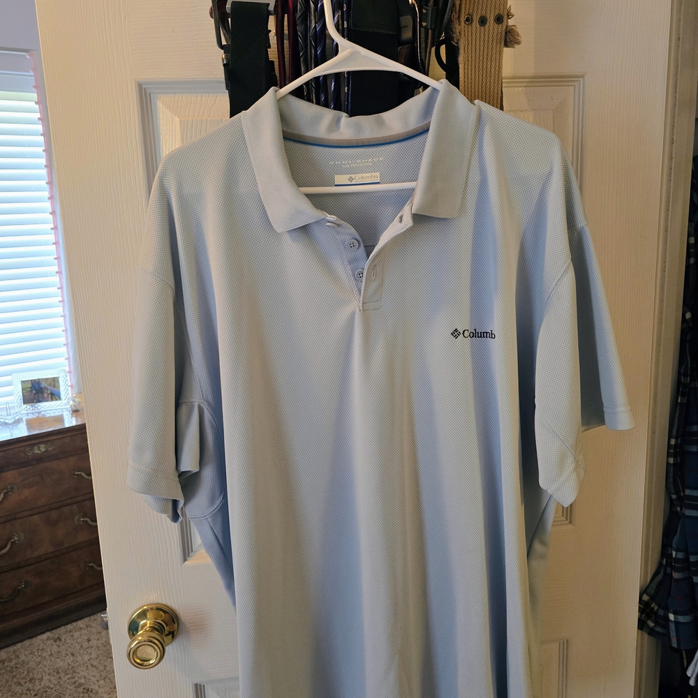 Columbia Men's Light Blue Polo Shirt